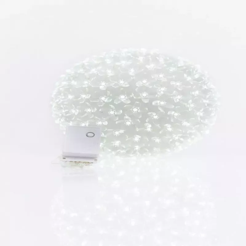 iLike Bumba ar puķēm 465 200LED D-20cm bianco lampada sferica decorativa con motivo floreale