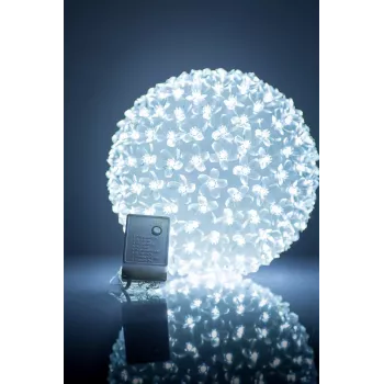 iLike Bumba ar puķēm 465 200LED D-20cm bianco lampada sferica decorativa con motivo floreale