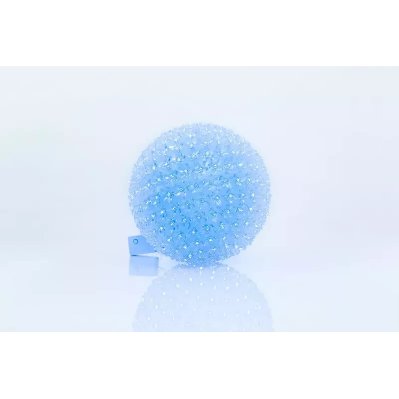 iLike sfera luminosa LED decorativa con fiori 300 LED blu 25 cm