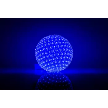 iLike sfera luminosa LED decorativa con fiori 300 LED blu 25 cm