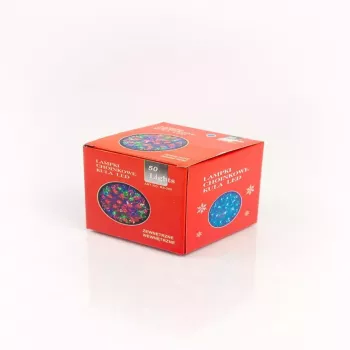 RS-208 sfera LED con fiori 50 LED bianco 11 cm