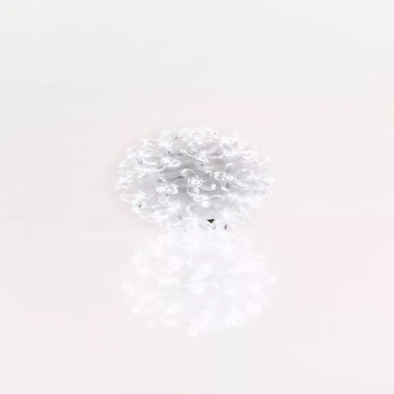 RS-208 sfera LED con fiori 50 LED bianco 11 cm