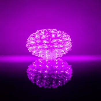 iLike Bumba ar puķēm RS-214 80LED D-13cm viola lampada LED decorativa