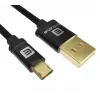 Evelatus cavo dati Micro USB EDC02 connettori placcati oro su entrambi i lati nero