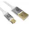 Evelatus cavo dati universale Micro USB EDC02 connettori placcati oro su entrambi i lati bianco