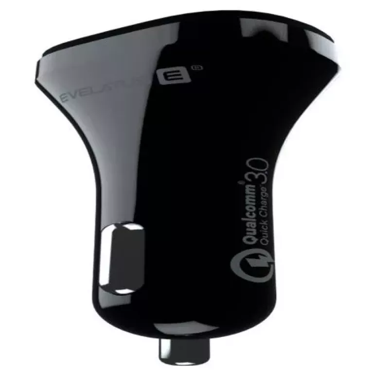 Evelatus caricabatterie da auto rapido QCC02 nero