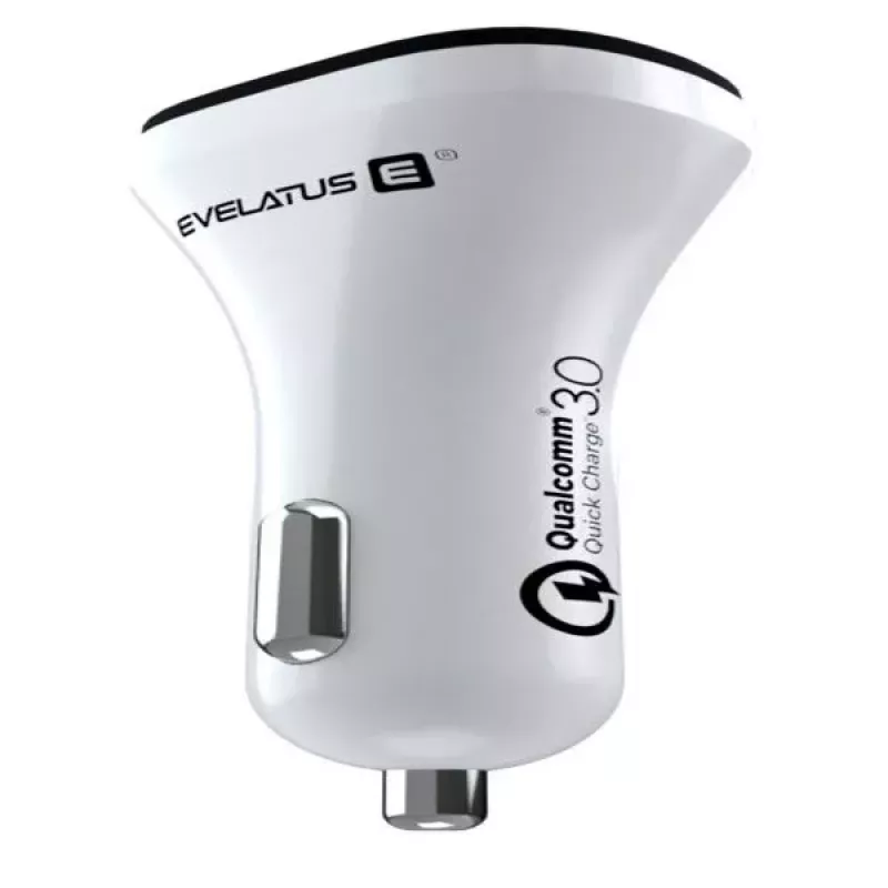 Evelatus caricabatterie da auto rapido QCC02 bianco