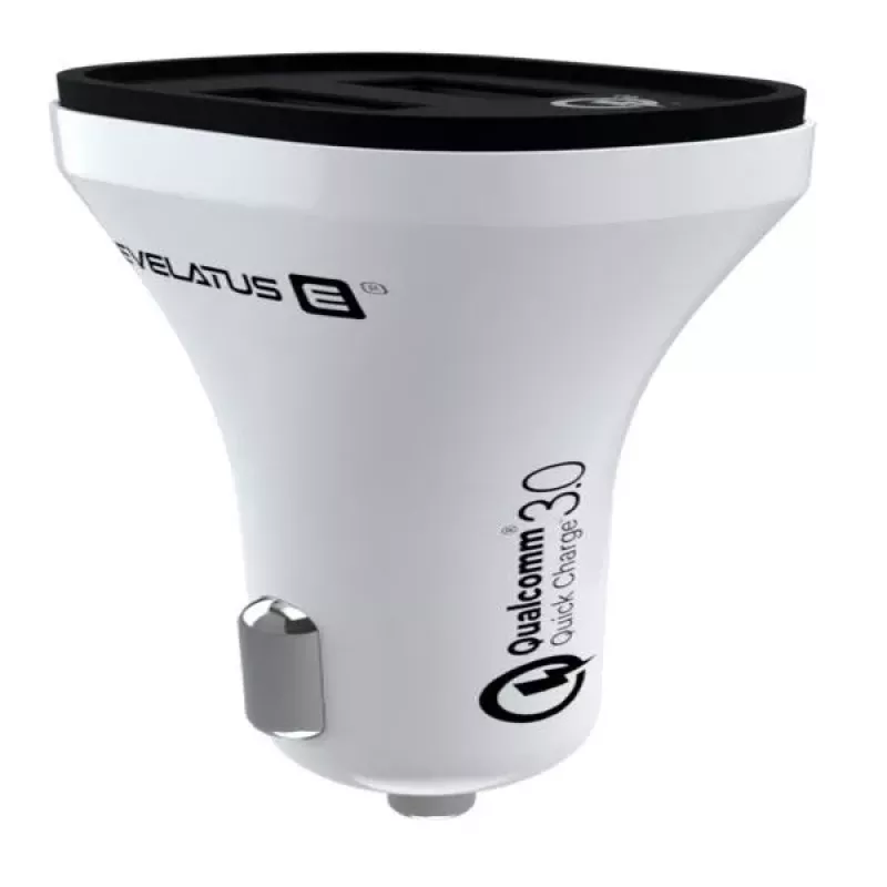 Evelatus caricabatterie da auto rapido QCC02 bianco