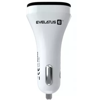Evelatus caricabatterie da auto rapido QCC02 bianco
