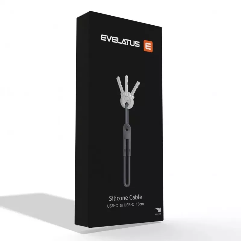 Evelatus cavo in silicone USB C a USB C 0,2M grigio