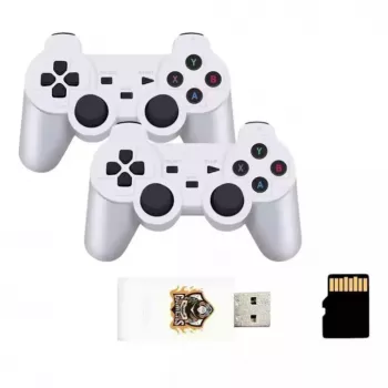 GameBox HY00 console retro 64bit 20K Game 4K HDMI Stick / Android Box con 2x controller wireless bianco