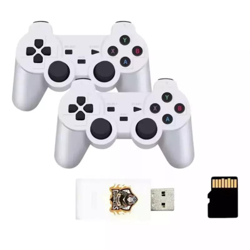 GameBox HY00 console retro 64bit 20K Game 4K HDMI Stick / Android Box con 2x controller wireless bianco