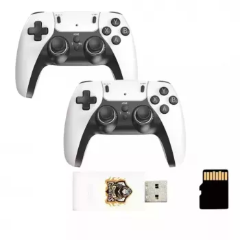 GameBox HY01 console retro 64-bit 20K Game 4K HDMI Stick / Android Box con 2 controller wireless bianco