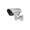 iWear IR1 finta telecamera di sicurezza CCTV con luce rossa lampeggiante, 2x batteria AA, argento