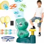 Kiddyz KT1 giocattolo lanciatore catapulta disco volante dinosauro con 2 razzi