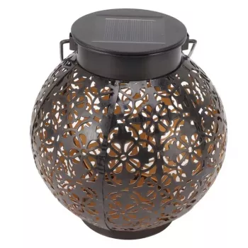 Elight Garden Decor lampada sospesa solare IP65 LED in stile lanterna retrò (15x15cm) con sensore crepuscolare
