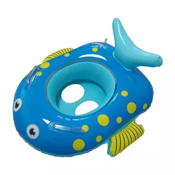 IVY seggiolino gonfiabile per neonati 61×59×28cm anello da bagno gonfiabile a forma di pesce con maniglia di supporto