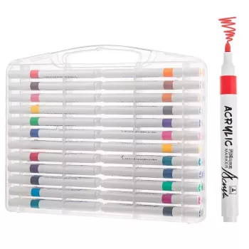 iLike Set pennarelli 48 colori doppia punta pennarelli professionali per disegno multicolore