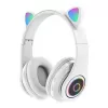 Bemi B39 cuffie Bluetooth wireless per bambini con gatto, radio FM, MP3, MicroSD e funzione telefono - bianche