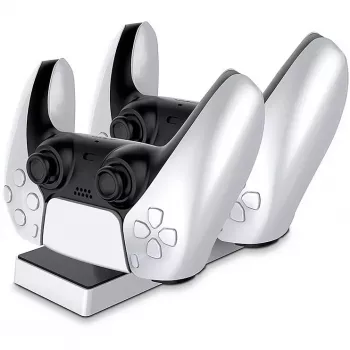 CP PS5 DualSense Dock di ricarica a doppio slot per controller PlayStation 5 con USB-C nero