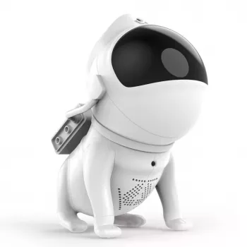 Elight G6 Proiettore da parete e soffitto Space Dog effetto nebulosa con altoparlante, app Bluetooth, telecomando, bianco