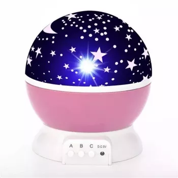 Elight L1 Proiettore star sky e lampada notturna 2in1 con 4x AAA / cavo USB alimentazione 220V rosa