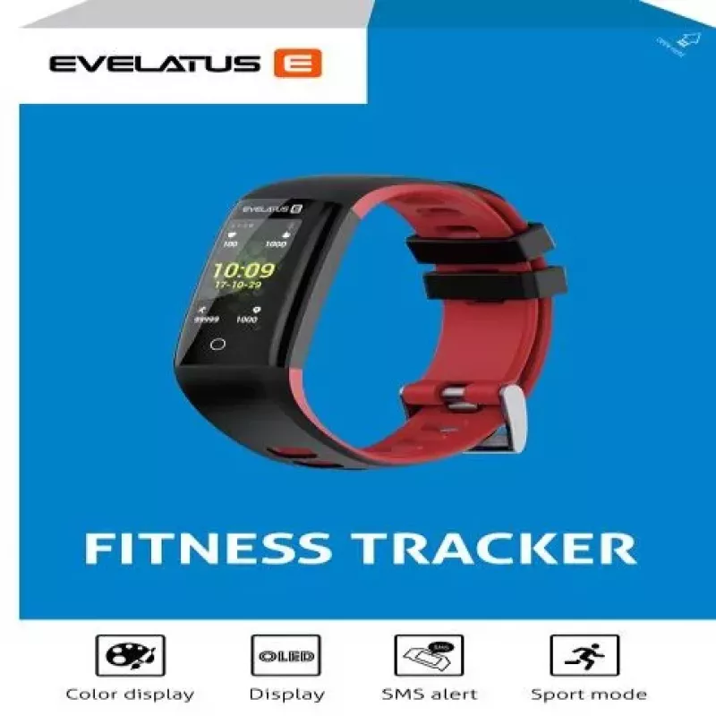 Evelatus Fitness Tracker EFT02 nero rosso