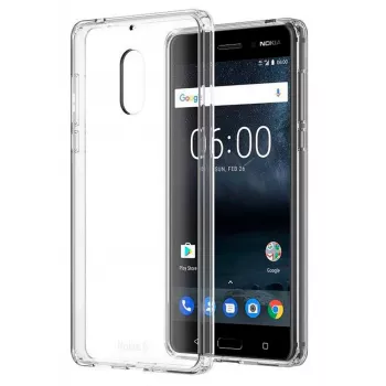 Evelatus Custodia in silicone trasparente per Nokia 6.1 2018 1,5mm TPU trasparente
