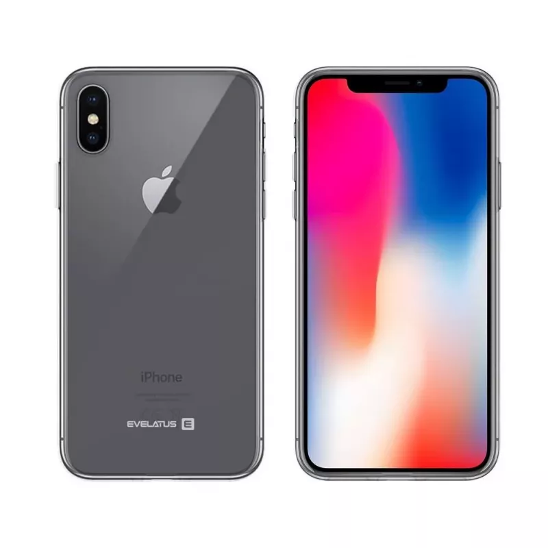 Evelatus Custodia in silicone trasparente per Apple iPhone X 1,5mm TPU trasparente