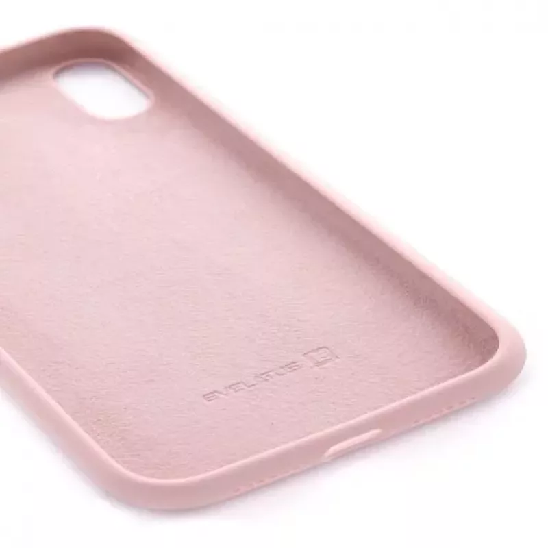 Evelatus Custodia in silicone Premium Soft Touch per Apple iPhone X rosa sabbia