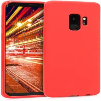 Evelatus Samsung Galaxy S9 Plus Custodia in silicone Premium Soft Touch rosso