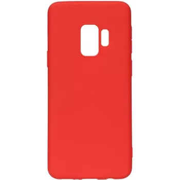 Evelatus Samsung Galaxy S9 Plus Custodia in silicone Premium Soft Touch rosso