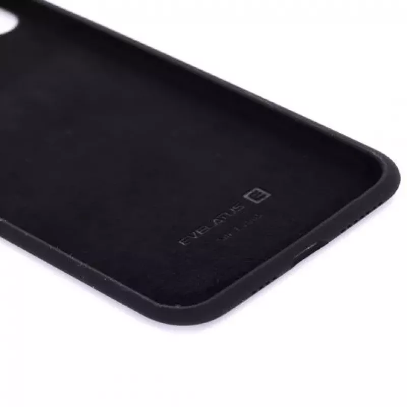 Evelatus Apple iPhone Xs Max Custodia in silicone Premium Soft Touch nero