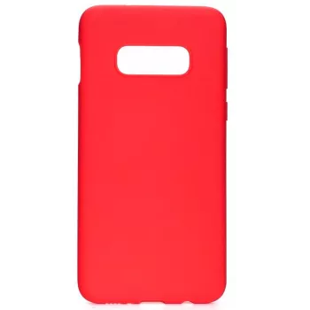 Evelatus Samsung Galaxy S10e Custodia in silicone Premium Soft Touch rossa
