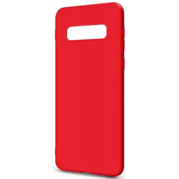 Evelatus Samsung Galaxy S10 Plus Custodia in silicone Premium Soft Touch rossa