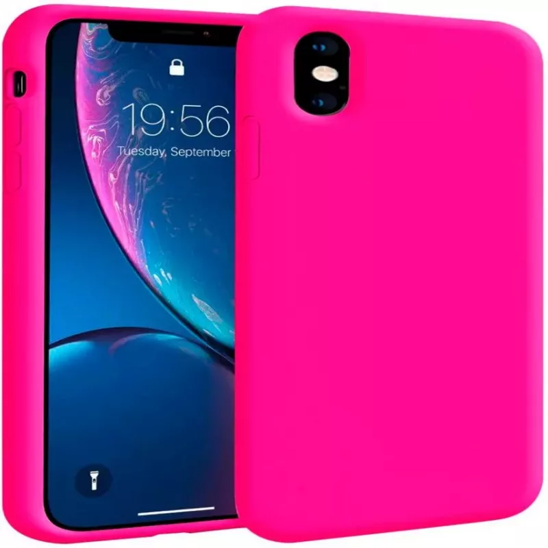 Evelatus Apple iPhone XR Custodia in silicone Premium Soft Touch Hot Pink