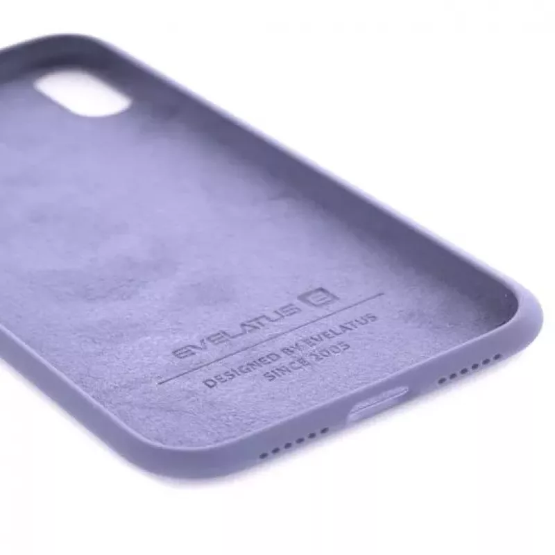Evelatus Apple iPhone XR Custodia in silicone Premium Soft Touch Lavender