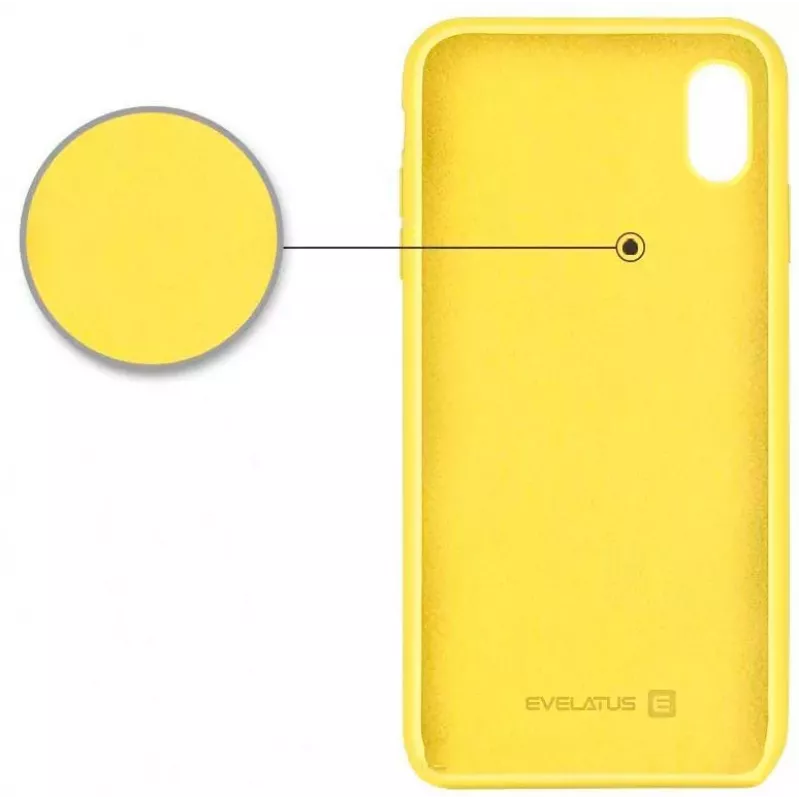 Evelatus Apple iPhone XR Custodia in silicone Premium Soft Touch Light Yellow