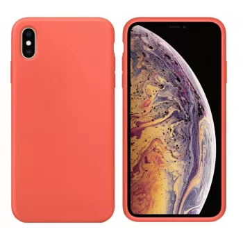 Evelatus Apple iPhone Xs Custodia in silicone Premium Soft Touch Nectarine