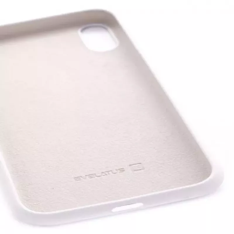 Evelatus Apple iPhone Xs Custodia in silicone Premium Soft Touch Stone