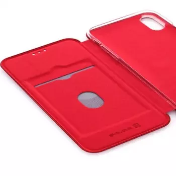 Evelatus Apple iPhone X/Xs Custodia a libro rosso vino