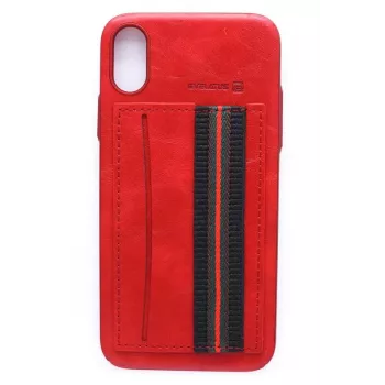 Evelatus Apple iPhone X Cubit Plastic Red Cover posteriore