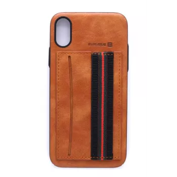 Evelatus Apple iPhone X Cubit Brown Cover posteriore