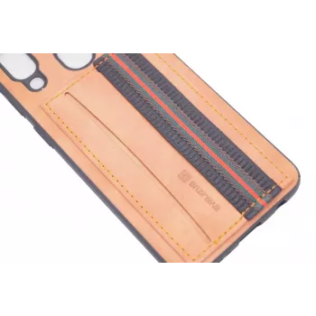 Evelatus Samsung Galaxy A40 Cubit cover posteriore in plastica marrone