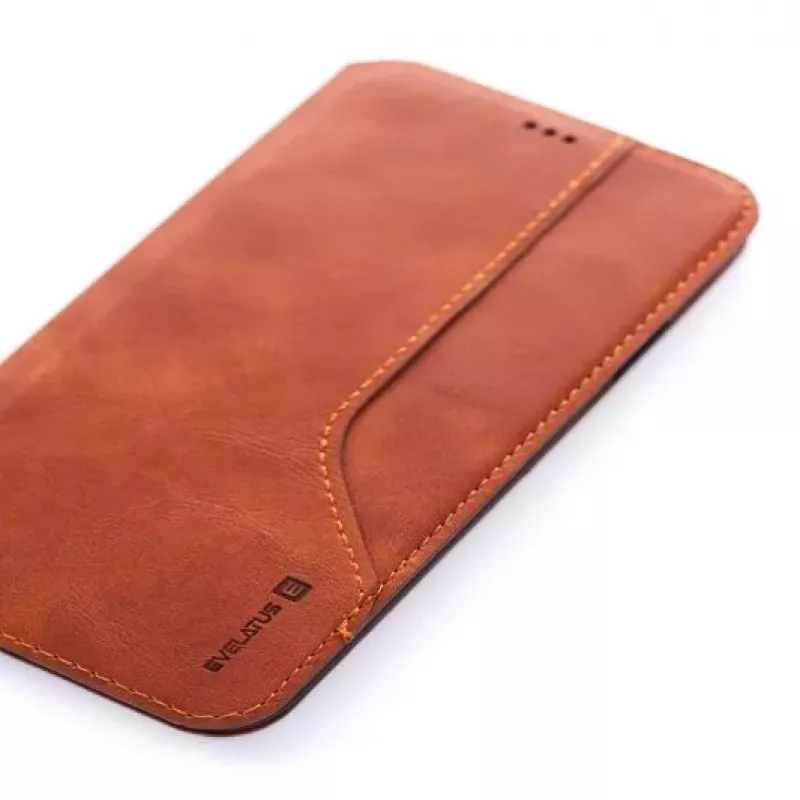 Evelatus Apple iPhone X / XS Cissais cover posteriore in pelle marrone