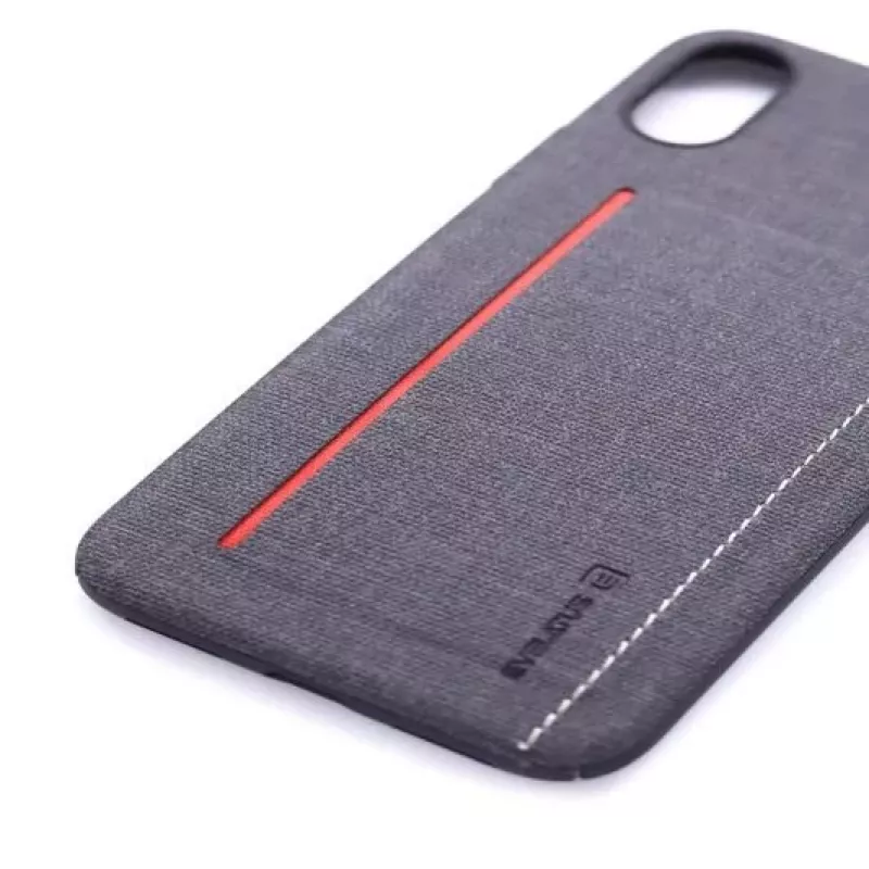 Evelatus cover posteriore in silicone liquido per Apple iPhone X / XS - nera