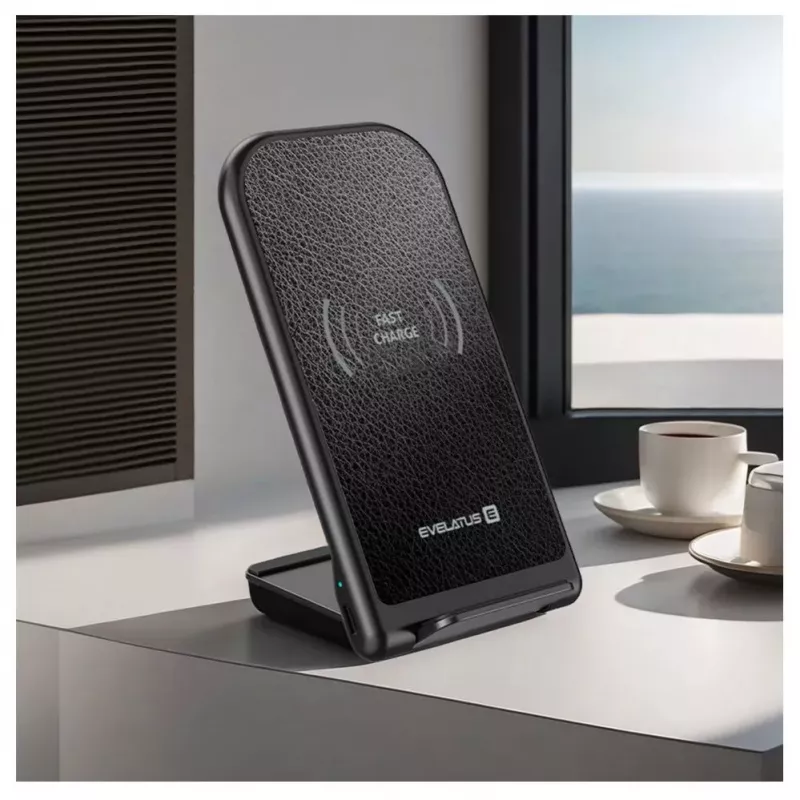 Evelatus Caricatore Wireless Universale da Scrivania EWD01 Nero