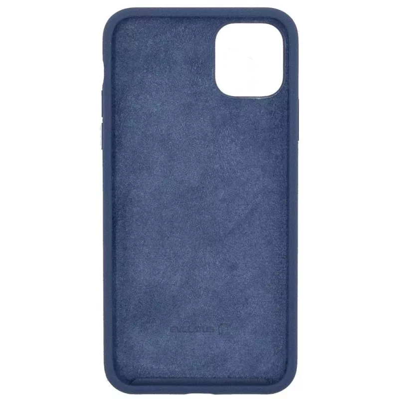 Evelatus Custodia in silicone Premium Soft Touch per Apple iPhone 11 Pro Max blu mezzanotte