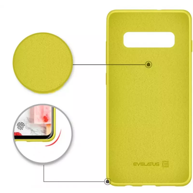 Evelatus Samsung Galaxy S10 Nano Silicone Case Soft Touch TPU Giallo