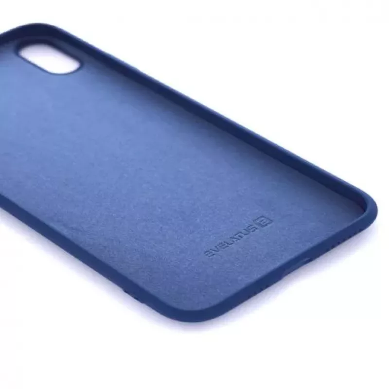 Evelatus Apple iPhone X/Xs Custodia in Silicone Nano Soft Touch TPU Blu Scuro